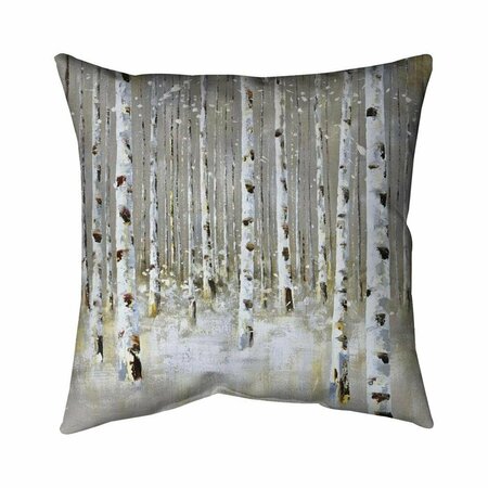 FONDO 20 x 20 in. Birch Forest by Winter-Double Sided Print Indoor Pillow FO2795714